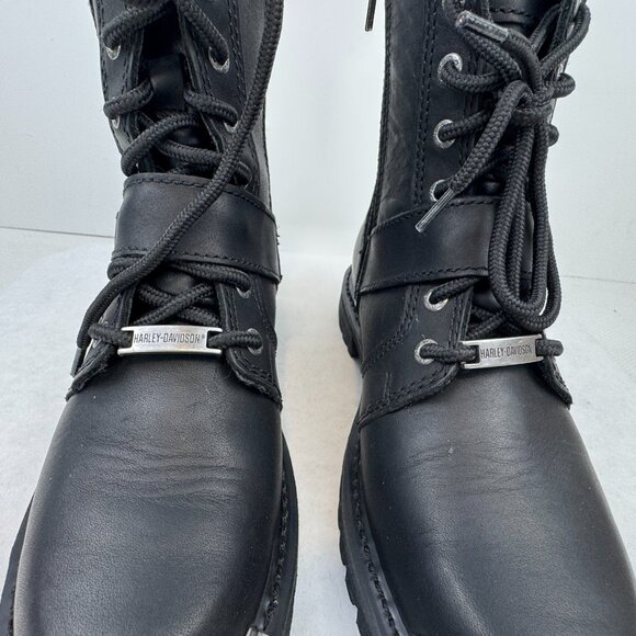 Harley Davidson Womens 6.5M Black Leather Studded Mindy D87051 Motorcycle Boots - Picture 13 of 16